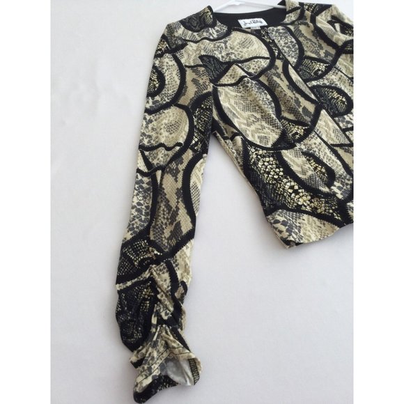 Joseph Ribkoff Cream and Black Blazer Elegant Suit Jacket - Picture 2 of 8